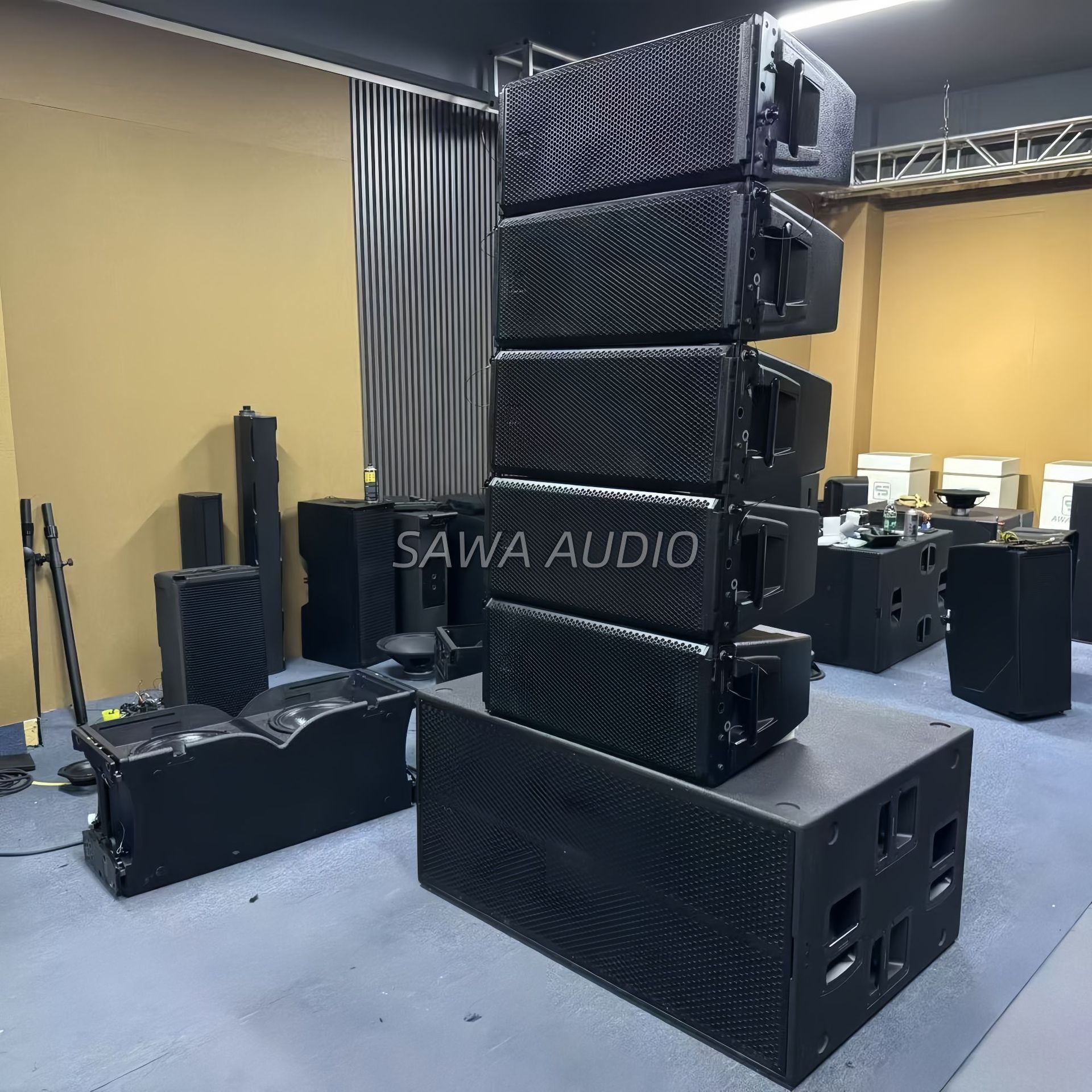 Ventas directas de fábrica 30A altavoces de matriz de línea de doble frecuencia de 10 pulgadas, audio profesional de escenario de rendimiento al aire libre a gran escala