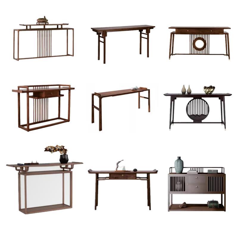 New Chinese-style Entrance Entrance Hall Solid Wood Mahogany Modern Simple Cabinet Table Buddha Table Home Spot