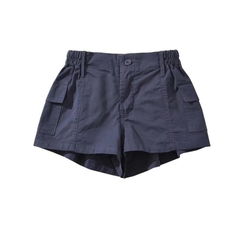 308g Weight Shorts Pants Length Cotton Fabric Type High Waist Waist Line Casual Pants, Cargo Pants, Shorts Pants Type Inelastic Elasticity Daily Occasion Regular Fit Fit Type Solid Color Pattern Summer Season Women's Gender Streetwear Style Women's Daily Streetwear Solid Color Shorts Casual Pants Cargo Pants Shorts 无