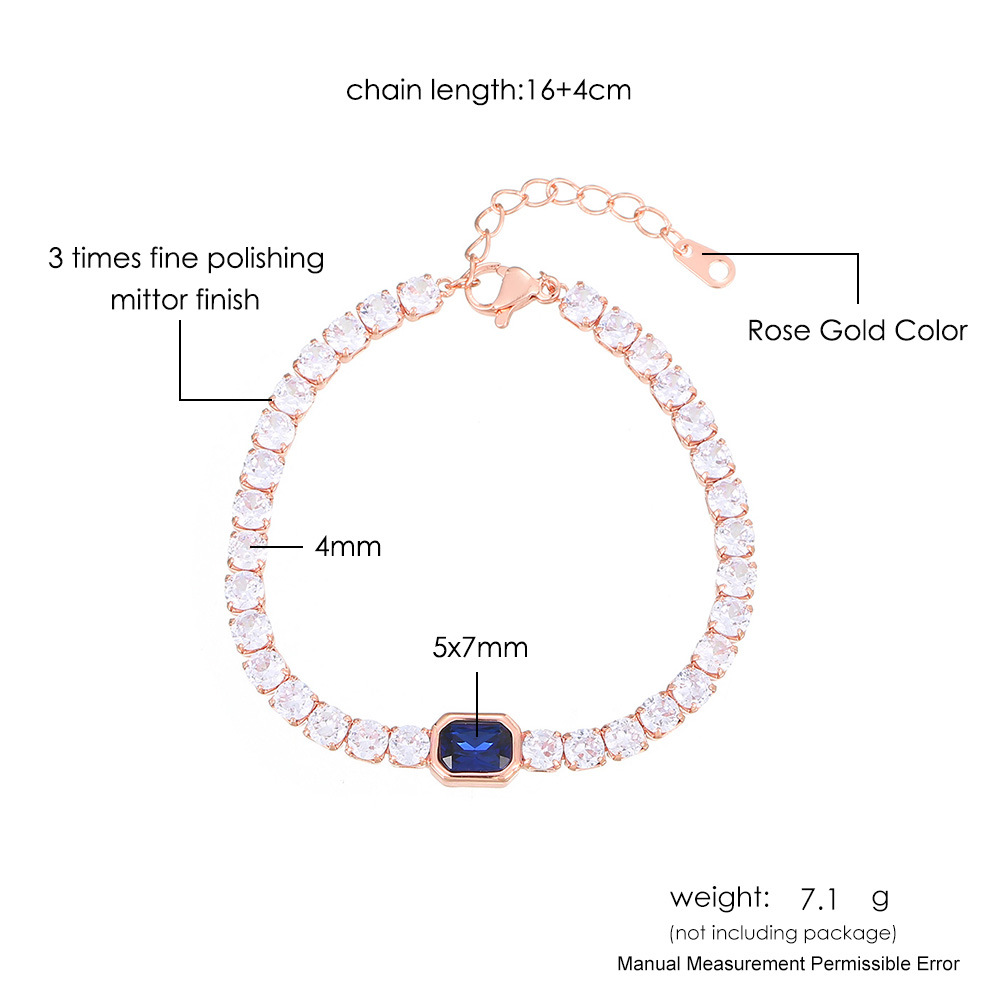 Popular Colorful Sugar Bracelet Women's Light Luxury Full Diamond Zircon Tennis Chain Versatile Handicraft_voghion.com