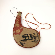 内胆毛皮囊皮酒壶内蒙古特色工艺品纯手工缝制酒囊酒具道具款摆饰