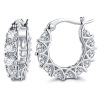 Fashionable brand earrings, zirconium, french style