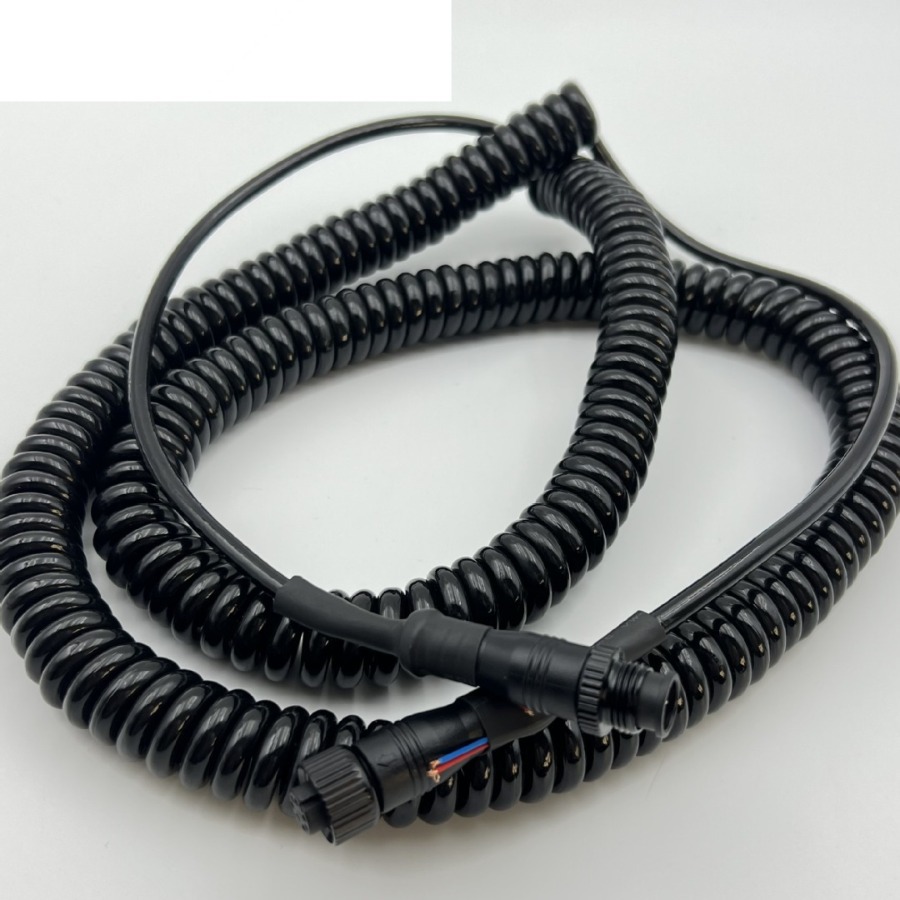 供应长度规格自选六芯航空插头螺旋电缆延长线低压伸缩线阻燃型