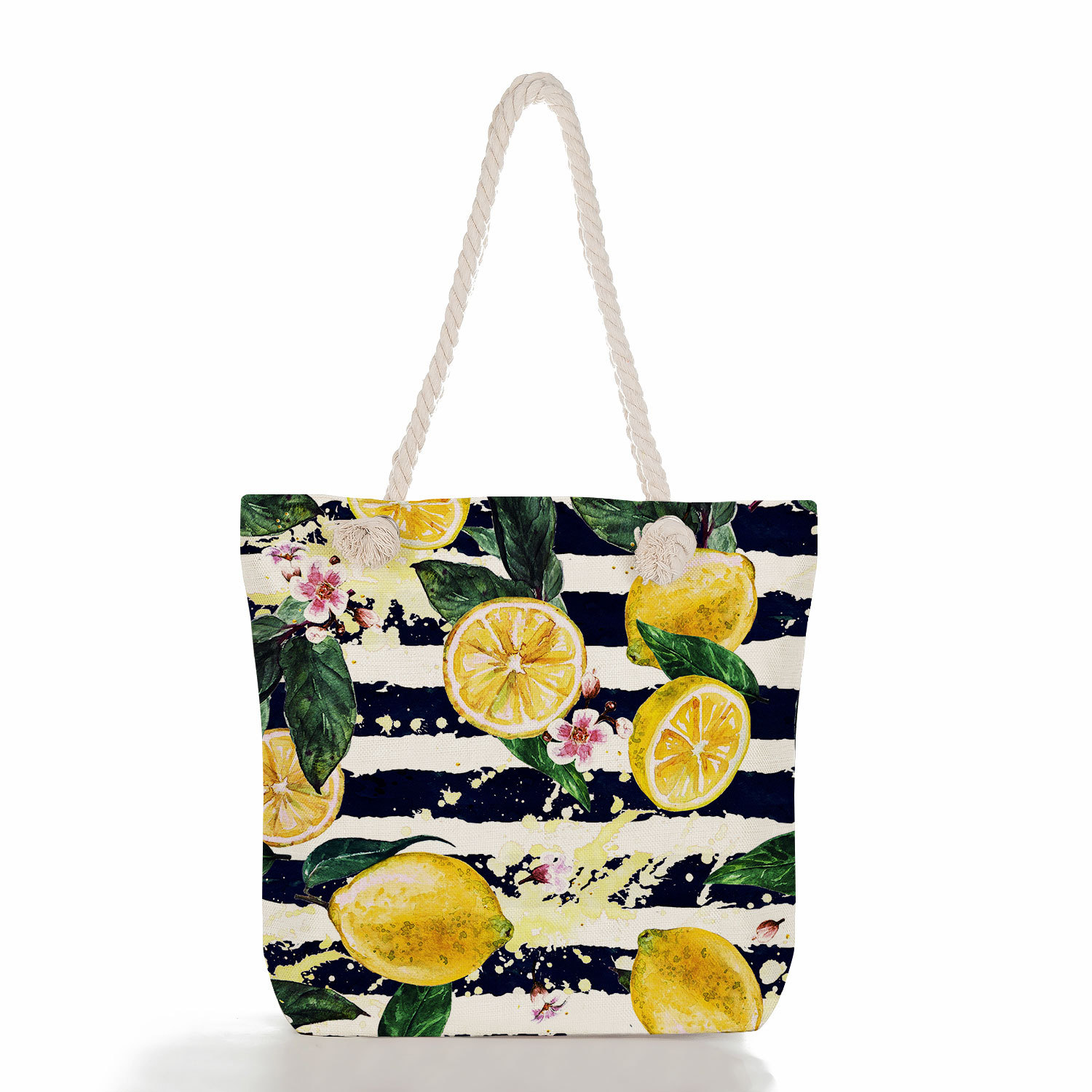 Women's Cotton And Linen Fruit Strawberry Cute Square Zipper Tote Bag display picture 12