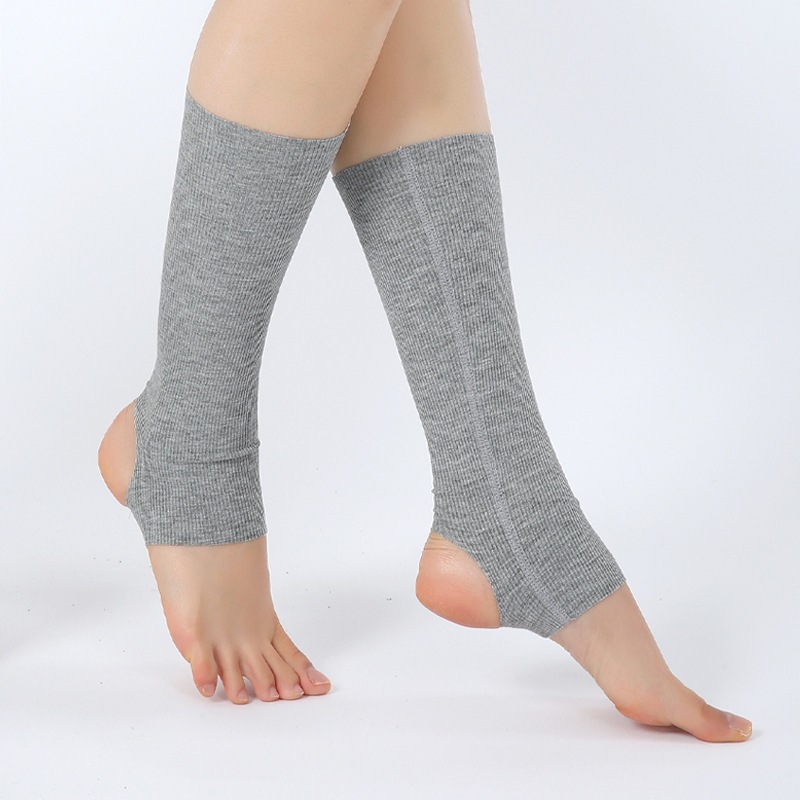 Summer 30CM Modal Ribbed Warm Leg Warmers for Air-Conditioned Rooms, Postpartum Sleep, Elastic High-Tube Leg Warmers for Beautiful Legs