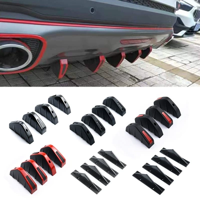 Automobile Universal triangular rear spoiler carbon fiber pattern chassis spoiler rear lip small surround rear spoiler trim