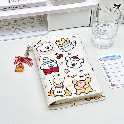 New style high-face value A6 soft leather book, cute girl's heart, Japanese student's portable ledger, loose-leaf notebook