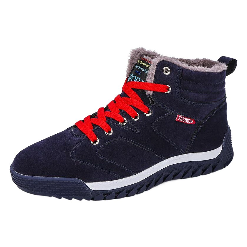 Новые мужские хлопковые ботинки 2024 года, мужские утепленные флисом и утолщенные зимние сапоги для активного отдыха, зимняя спортивная и повседневная мужская обувь больших размеров для трансграничной торговли