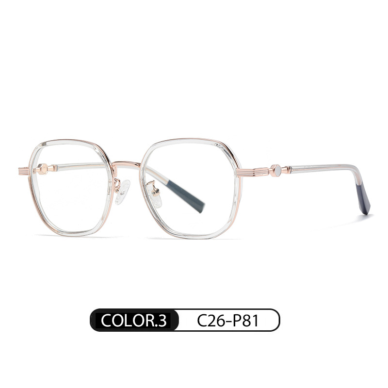 Nueva literaria retro espejo plano moda femenina miopía multilateral marco TJ812 ultra-ligero TR anti-azul gafas