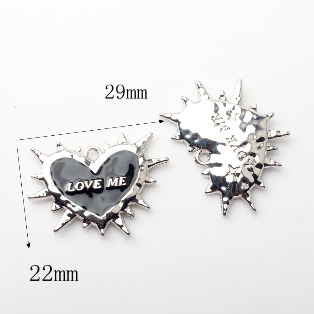 10 Pcs/package Sweet Simple Style Paw Print Heart Shape Bow Knot Alloy Enamel Plating Inlay Beads Jewelry Accessories display picture 8