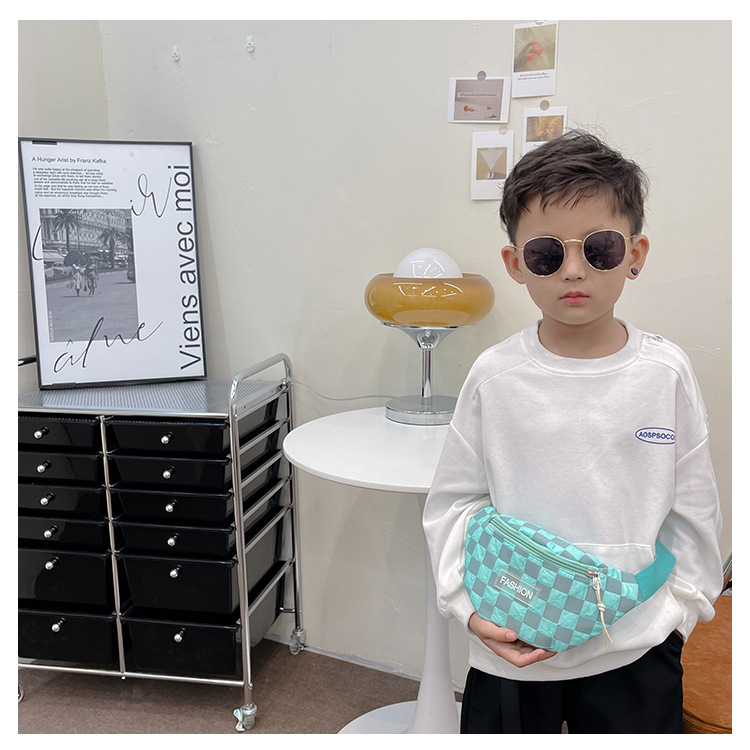 Enfants Petit Toutes Les Saisons Toile Plaid Mode Coquille Fermeture Éclair Sac Banane display picture 6