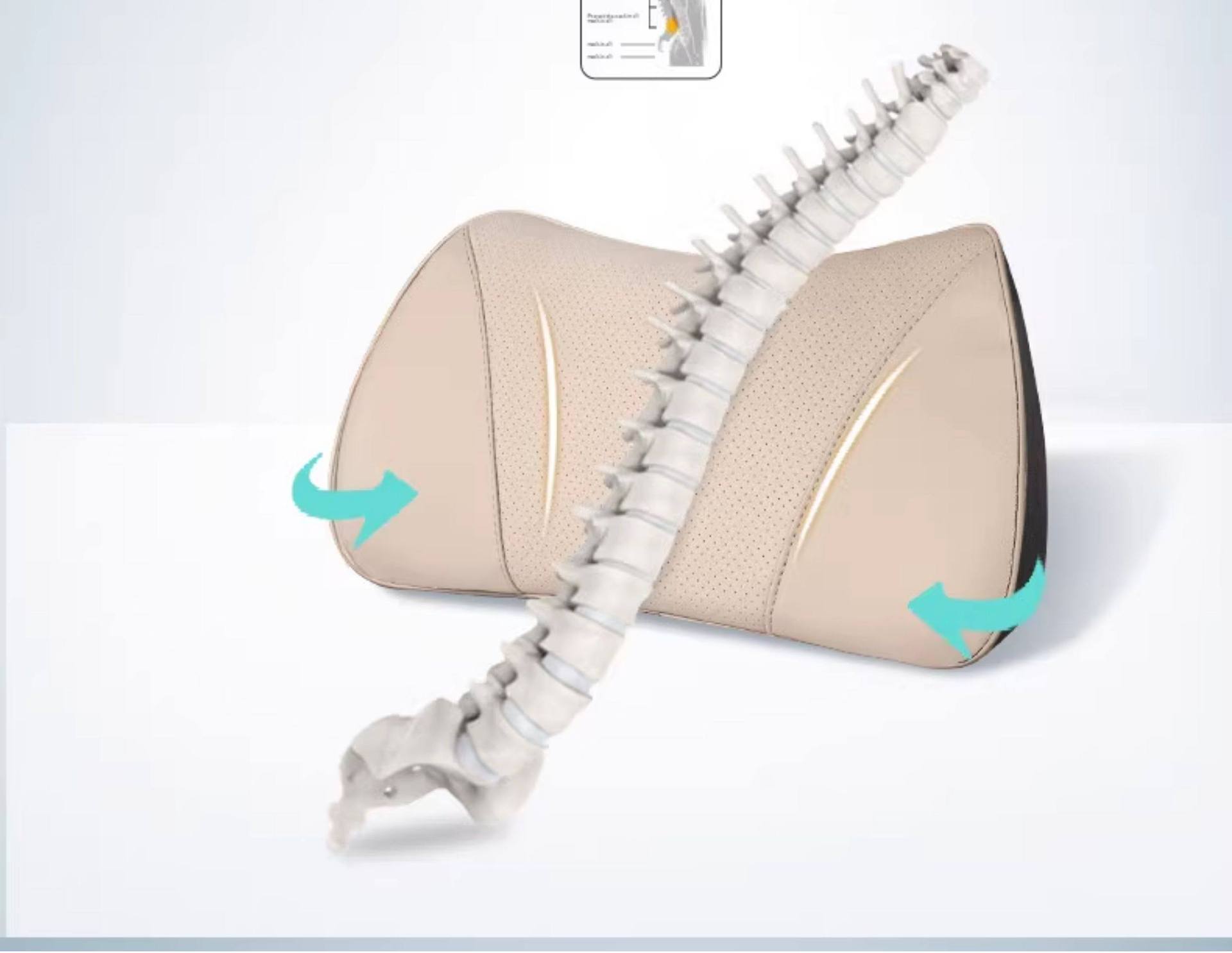 Suitable for 25 Wenjie M5M7M8M9Ultra Nappa Leather Headrest and Waist Pillow Car Waist Protector Breathable Car Supplies