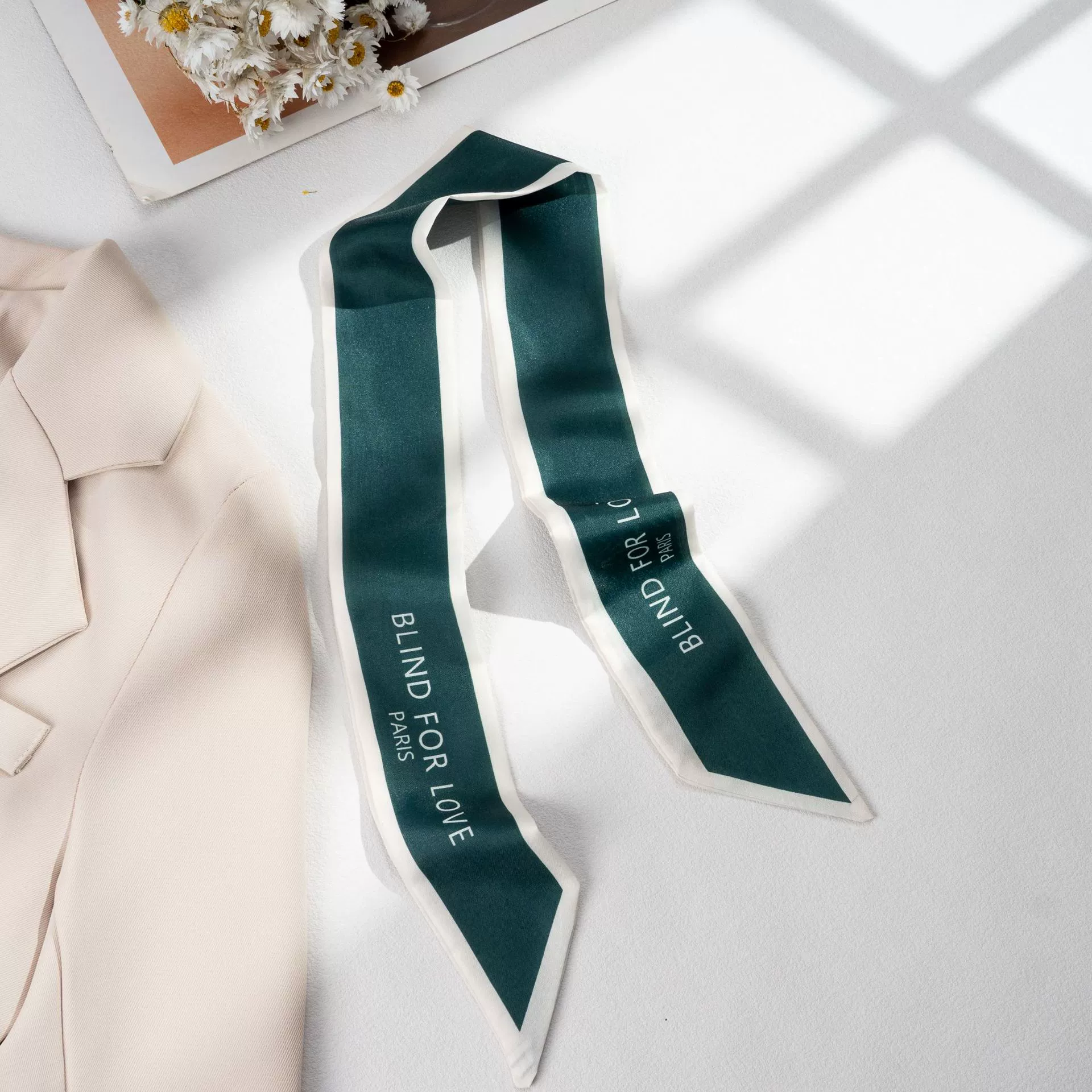 Silk Scarf Hairband (Suhang) long streamer 89×3.8 cm, lightweight gift box option