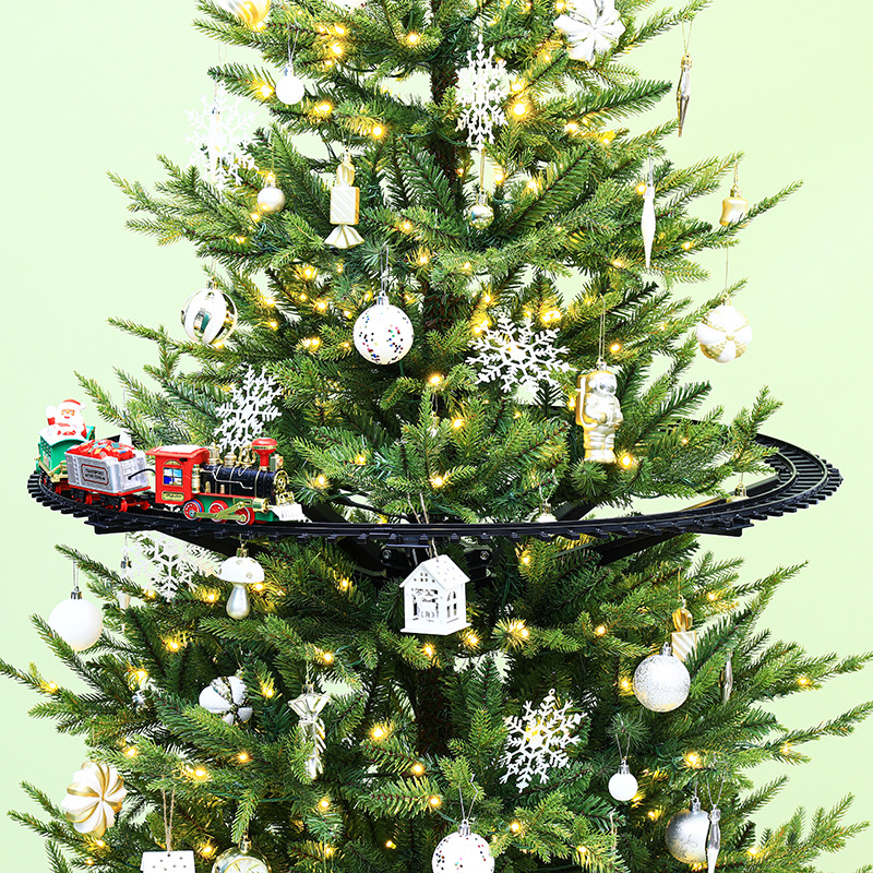 Lujoso árbol de Navidad de abeto mixto PE encriptado para uso doméstico, decoración de pie para Navidad, centros comerciales, salas de estar y escaparates.