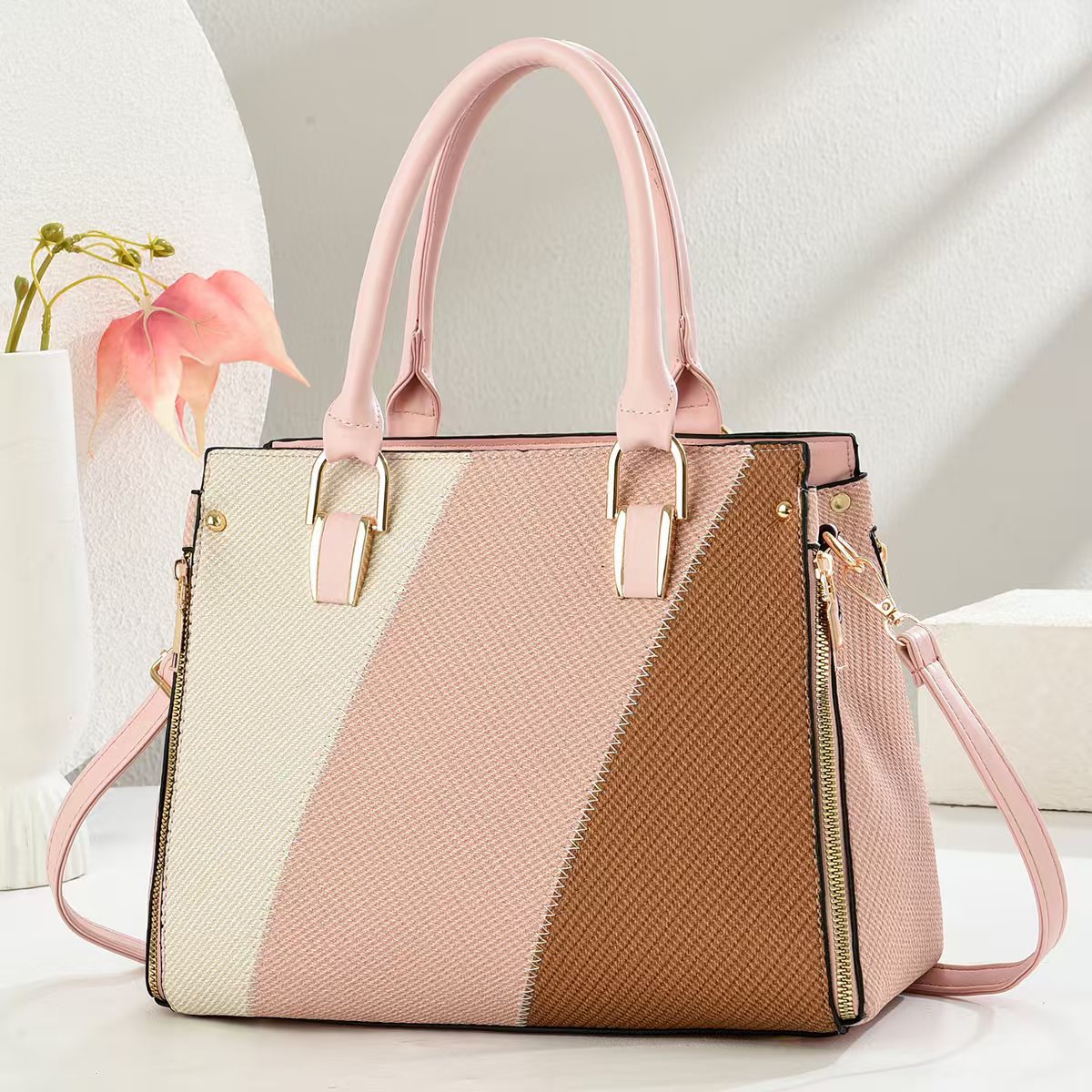 Nuevo bolso de color en contraste 2025 bolso de mujer de moda de gran capacidad bolso de mensajero casual bandolera bags transfronterizos
