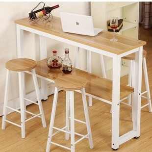 Bar Table, Long Table Against the Wall, Home Partition, Slender Table, Milk Tea Shop Coffee Table, Double-Layer Bar Table, High Table