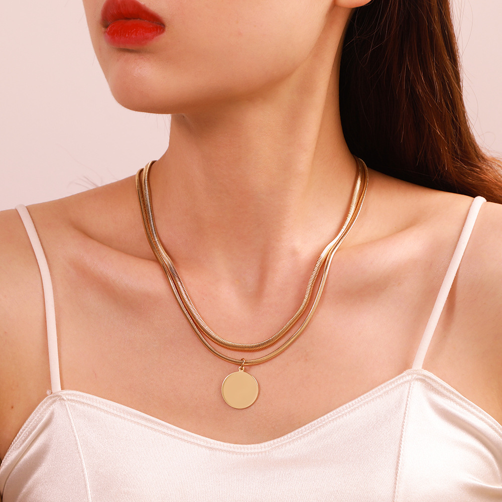 Retro Geometric Copper Necklace Copper Necklaces