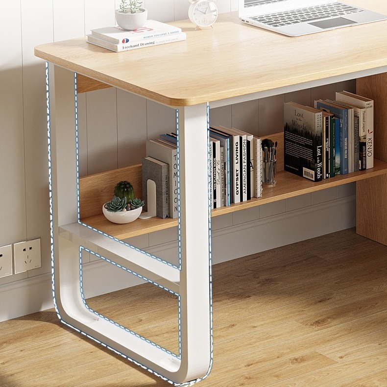 Mesa de computadora de escritorio, escritorio doméstico, estante, escritorio integrado, escritorio de oficina, dormitorio, escritorio de estudio, escritorio y silla combinación