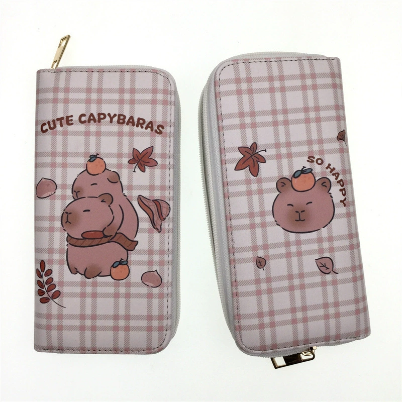 Длинный кожаный кошелек? polyurethane card holder with zipper, интернет-селебрити