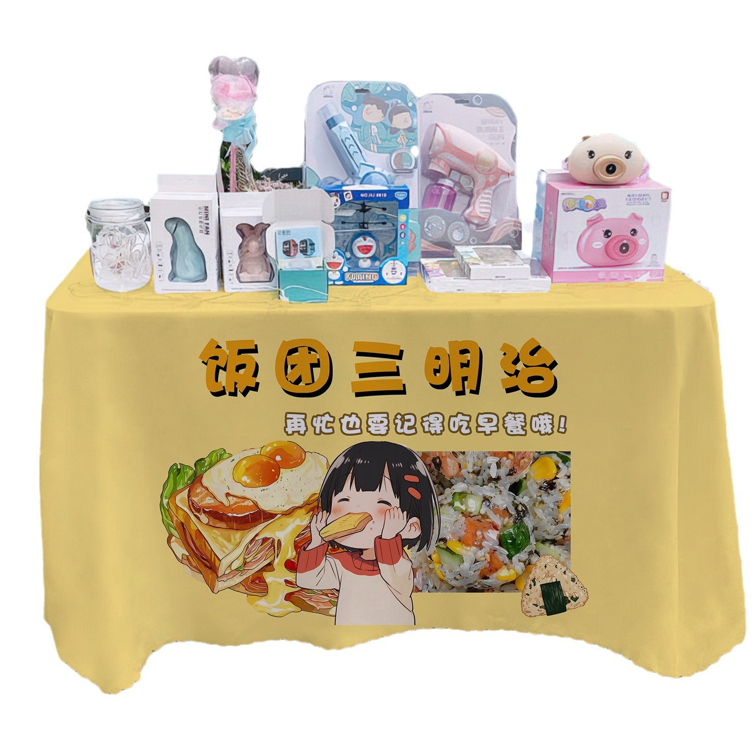 Sandwich de arroz, mercado nocturno, tabla de mesa, letreros de carretera, tabla de decoración, publicidad, tela de publicidad, tela colgante