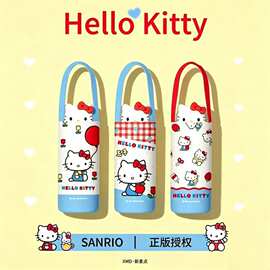 正版三丽鸥授权HelloKitty凯蒂猫五折伞防晒黑胶晴雨伞可爱卡通萌