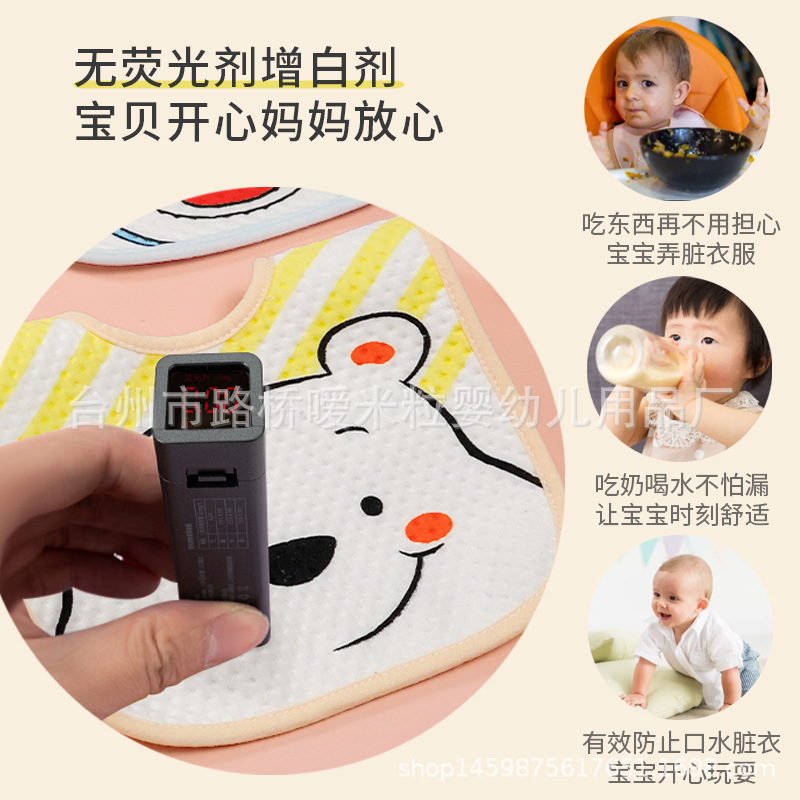 Algodón espacio de algodón capa de aire de dibujos animados lindo babero