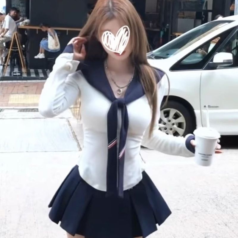 辣妹秋基础修身恤坎肩三件套设计感上衣内搭蛋糕裙|undefined