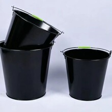 厂家现货镀锌铁皮喷塑黑色冰桶啤酒桶大容量手提铁皮水桶