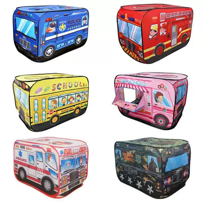 Outdoor folding children's car tent game house ocean ball pool indoor toy police fire ambulance car room