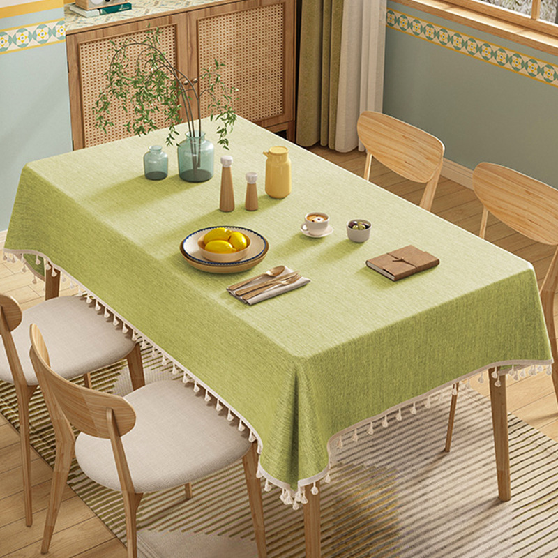 Ins algodón imitación tela de mesa impermeable a prueba de aceite sin lavado tela de mesa de comedor viento crema simple moderna alta sensación tela de mesa de té