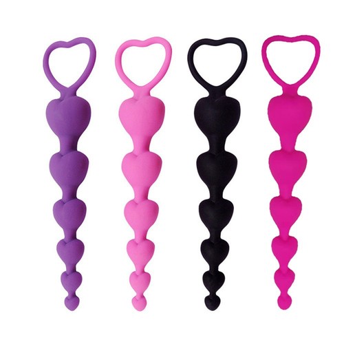 Heart-shaped silicone anal plug, anal plug for men and women, adult sex toys, wholesale