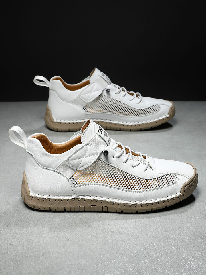 Giày thể thao lưới thoáng khí unisex form rộng phong cách năng động — 9889 màu kaki, 9889 màu trắng, 9889 màu xám, 9889 xanh da trời chi tiết 12