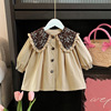 Children's autumn long jacket, top, British style, Korean style