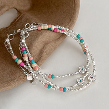 925纯银碎银子手链串珠小众高级感手镯女生闺蜜礼物手饰一件代发