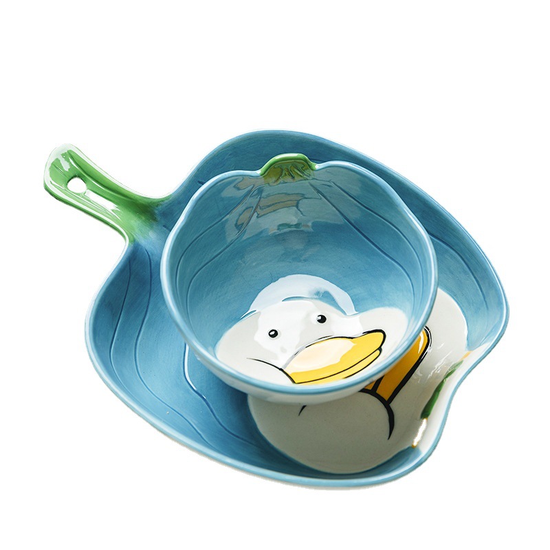 Cartoon ceramic tableware, set, creative soup bowl, internet celebrity, custom-made