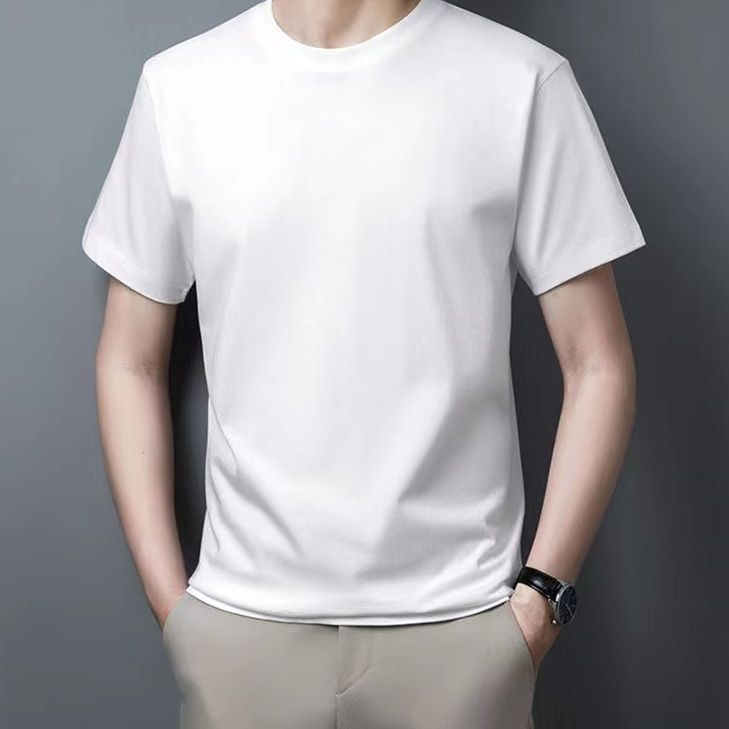 Directo de fábrica nuevo polo de manga corta de los hombres casual suelta más tamaño superior papá bordado hombres de media manga superior