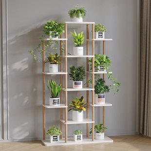 Home Tea Rack Entrance Floor-To-Ceiling Living Room Display Cabinet Solid Wood Partition Simple Modern Antique Cabinet Multi-Treasure Cabinet Entrance