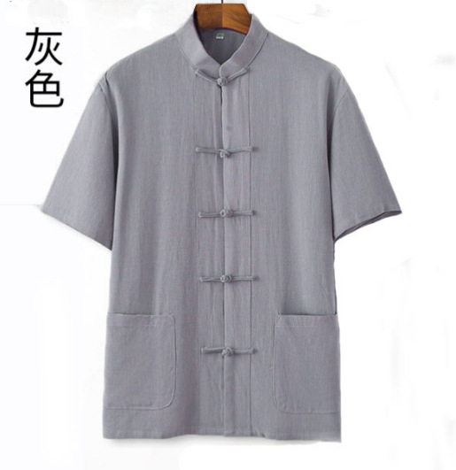 Серый топ с короткими рукавами