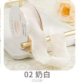 4cm volantes cinta plisada Lino avanzada fishtail hilo flor hornear caja de regalo embalaje cinta ropa Accesorios