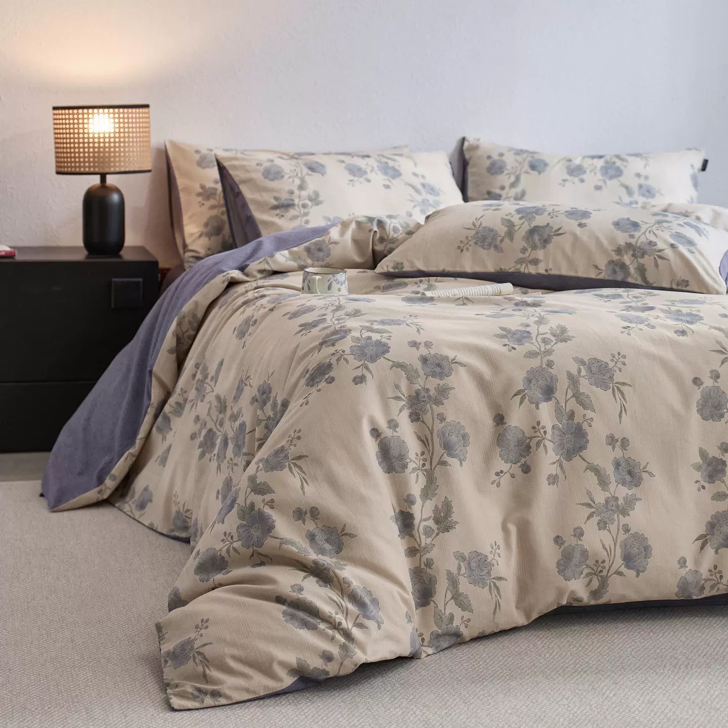 轻奢风全棉磨毛四件套加厚纯棉被套床上用品一件代发高档礼品套件