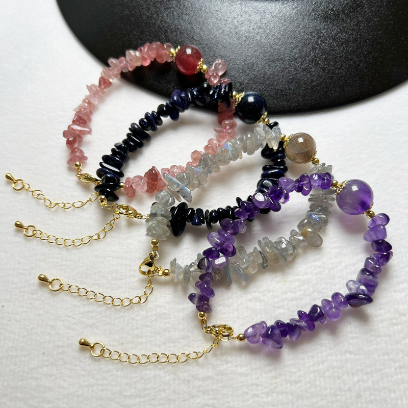 Bracelet de perles en cristaux naturels pour équilibre esprit_voghion.com