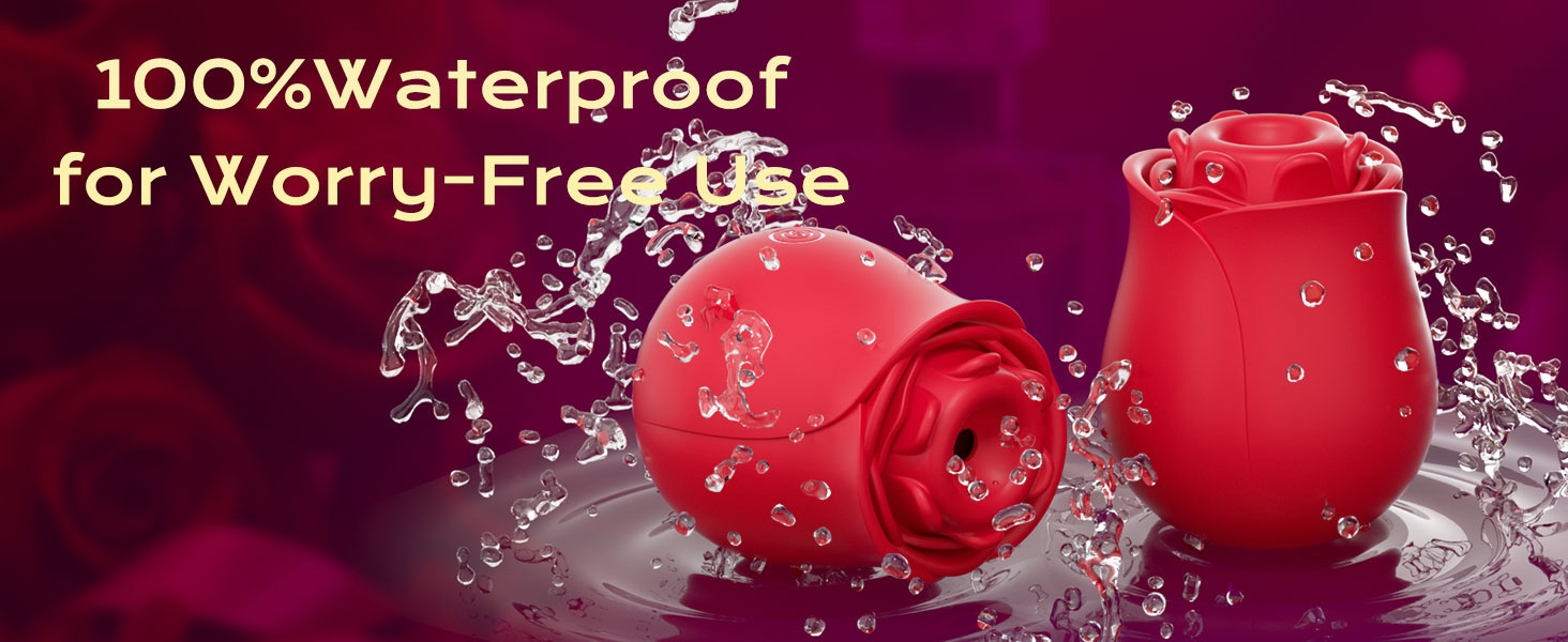 Rose-shaped Suction And Thrusting Two-in-one Vibrator For Women, Fem Masturbator, Flirting Toy, Adult Sex Toys_voghion.com