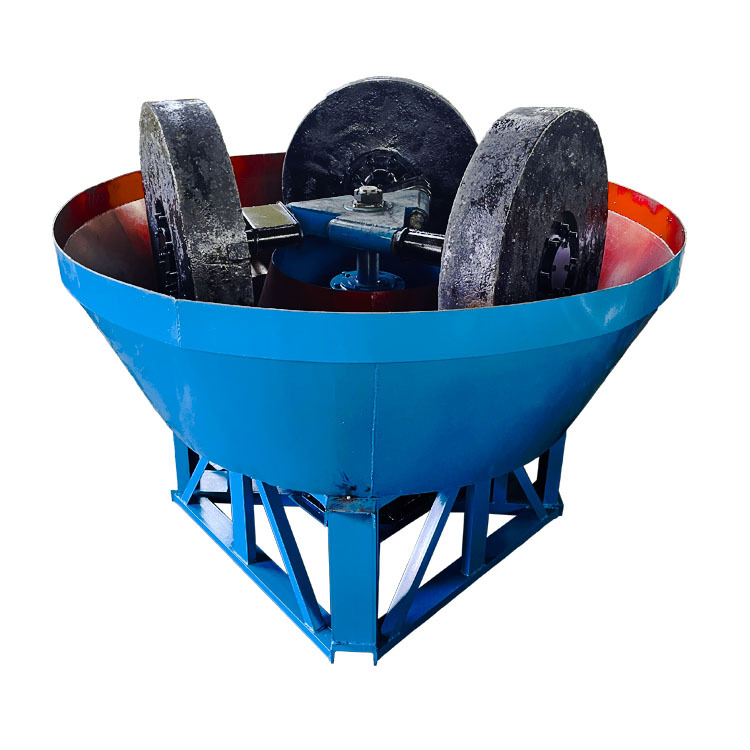 沈德产1400型湿碾机 选矿三轮碾金机 矿用物料细磨机 生产效率高