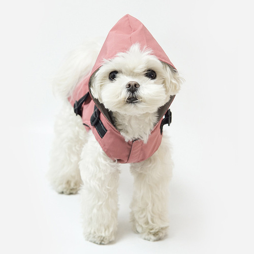 New clothes for dogs, medium and large dogs, small dogs, traction reflective waterproof breathable raincoat wholesale