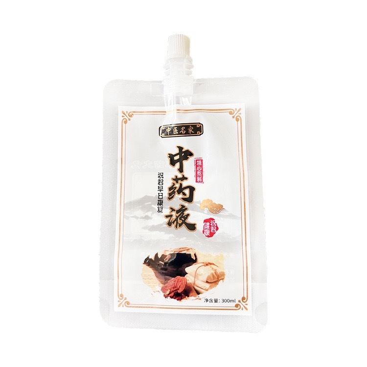 使い捨て漢方薬液袋 食品グレード自立型分注吸い口袋 耐高温吸い口袋 密封漢方薬液袋|undefined