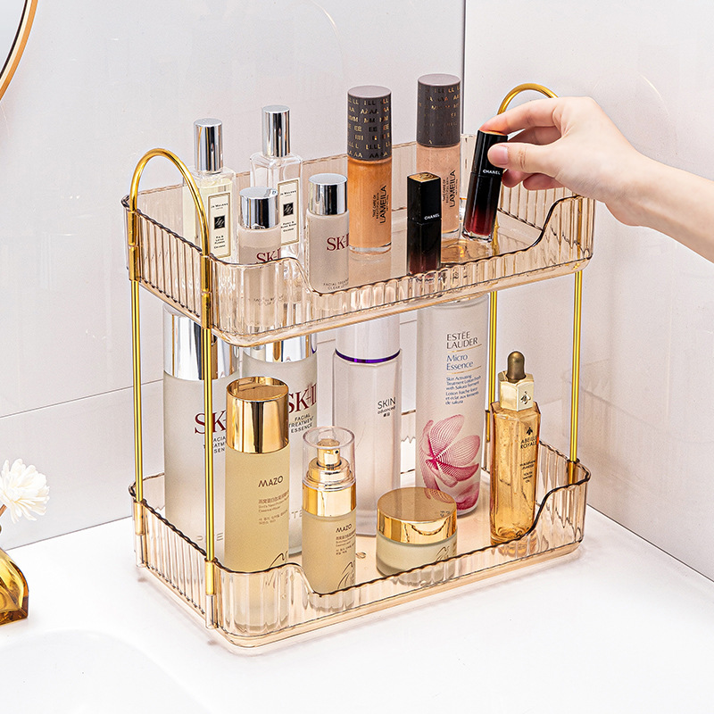 Bathroom Storage Rack Desktop Cosmetics Storage Box Bathroom Metal Bedroom Accessories Kitchen Storage Rack Amazon