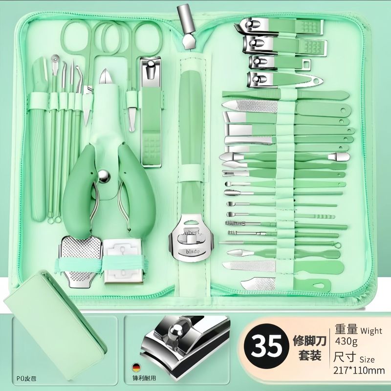 爪切りセット ジッパーバッグ 35点セット 爪切りセット 美容・ネイル専用 爪切り マニキュア用爪切り|undefined