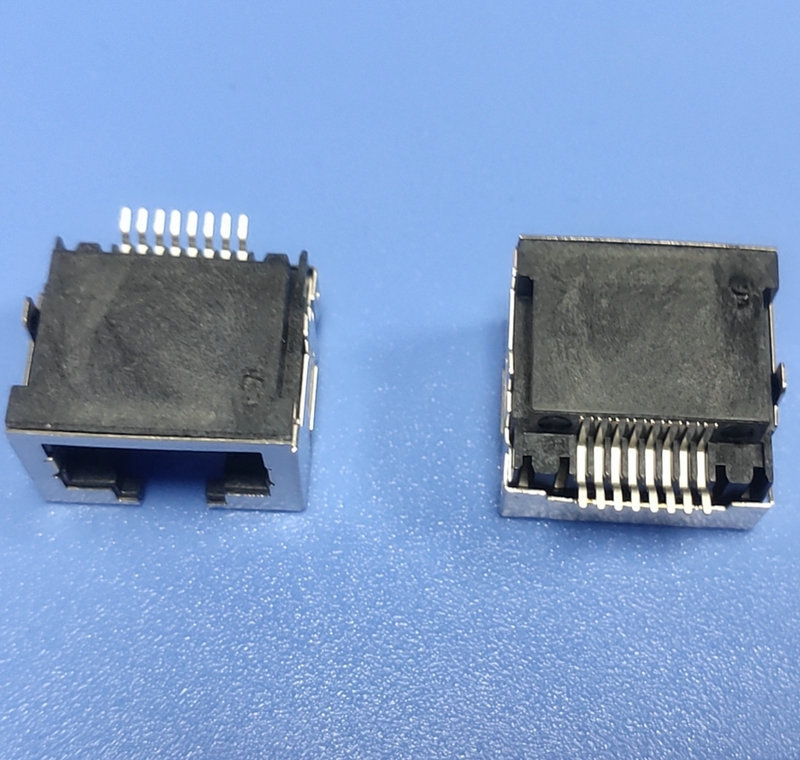 Rj45 Flush-Mount Socket Smth=8.50Lcprj45 Network Female Connector Crimp Smd Interface Plug Connector