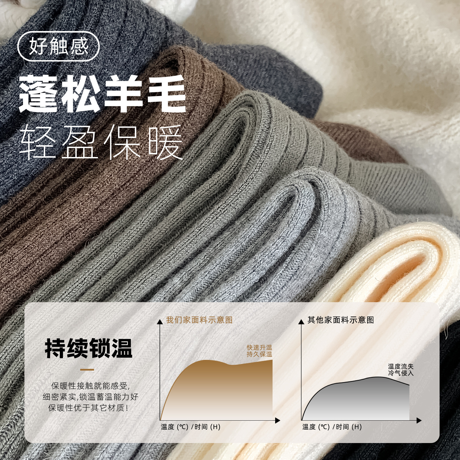 Woolen men's autumn demi-season cashmere keep warm solid color…