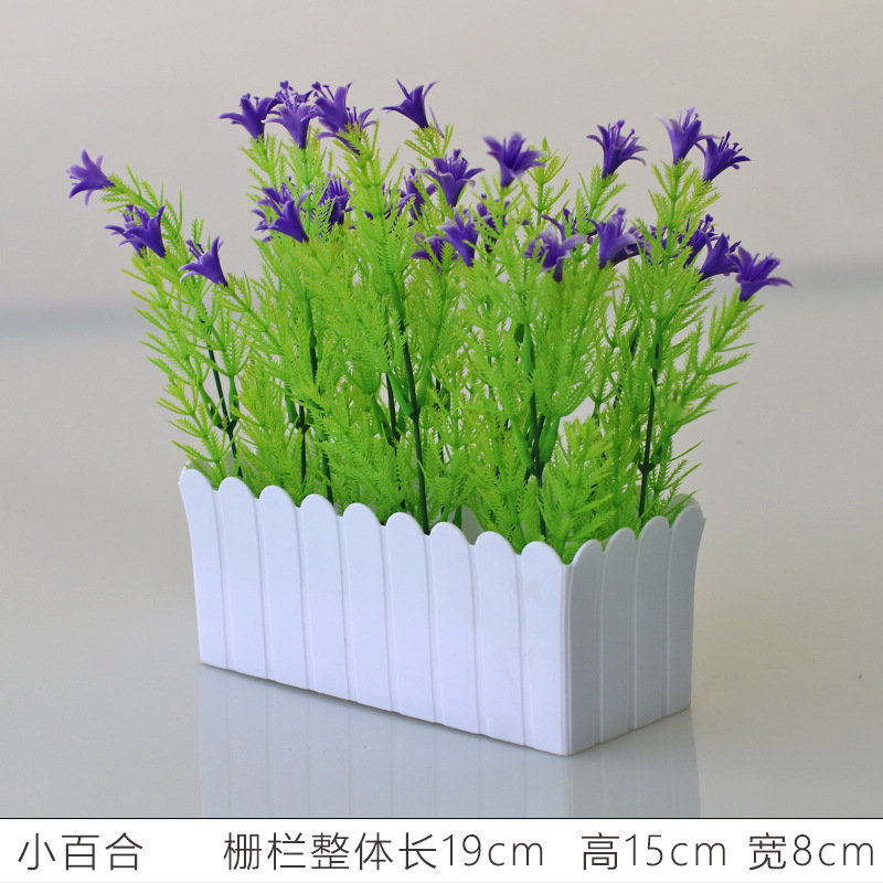 Flor artificial jardín de flores de plástico traje de valla de flores artificiales decoración de la ventana interior y exterior decoración floral decoración de la Mesa maceta flor